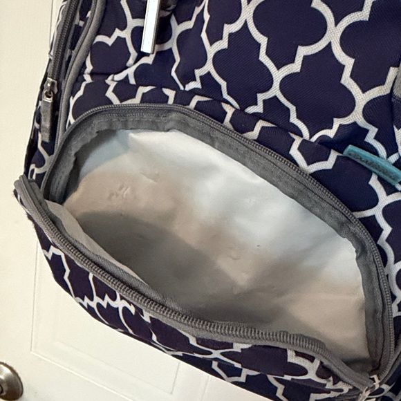 Navy Geometric Pattern Diaper Bag - Picture 2 of 16